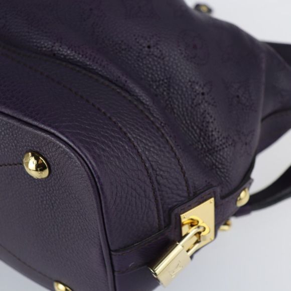 Louis Vuitton Stella PM Handbag Monogram Purple Gold Shoulder Tote Bag - Picture 5 of 9